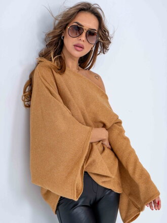Pohodlný sveter SW182-23 camel 