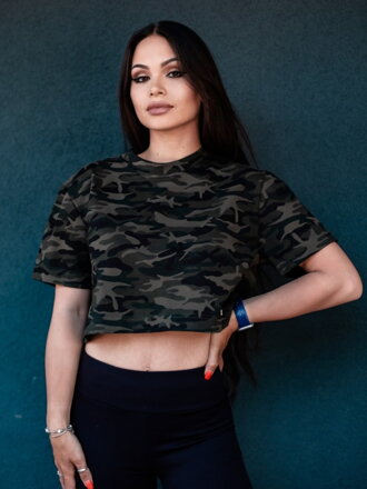 Dámske croptop tričko VSB LILLY ARMY 