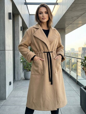 Dámsky VSB KLOE predĺžený kabát camel 