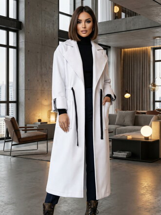Moderný dámsky kabát VSB KLOE biely