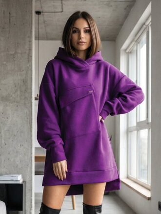 Oversize predlžená mikina VSB WELLA slivková