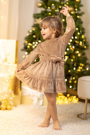 Dievčenské šaty VSB VELVET GOLD 