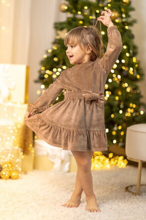 Dievčenské šaty VSB VELVET GOLD 