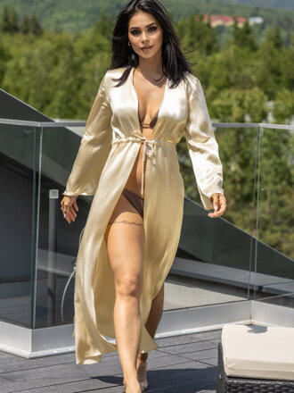 Satenové dámske kimono VSB KYLIE šampaň