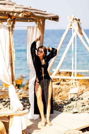 Moderné dámske VSB KYLIE kimono čierne