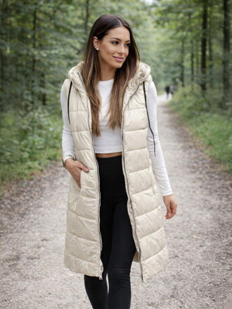 Trendy dámska športová vesta CREAM 