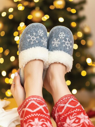 Dámske papuče model 22 vločka filcová