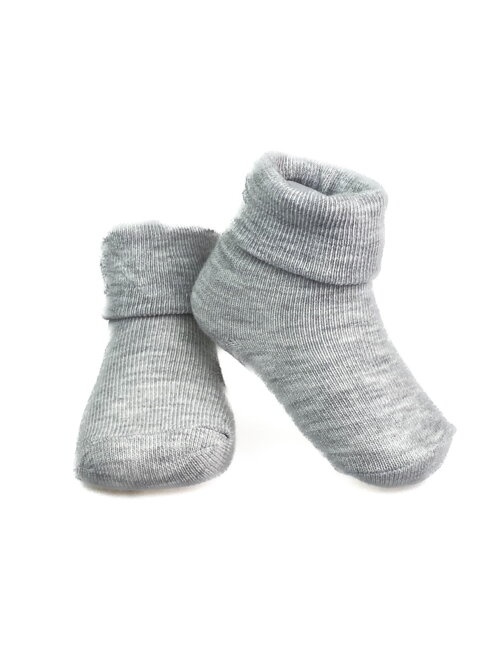 Detské jednofarebné ponožky v sivej farbe
