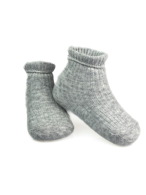 Detské ponožky sivé s prešitím 