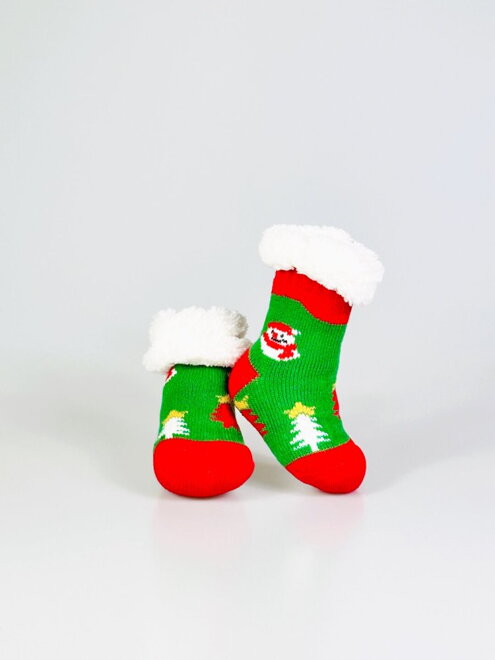 Rozkošné vianočné ponožky pre babatká so snehuliakom L024