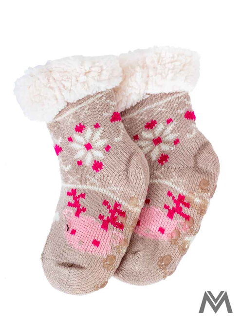 Termo ponožky Sobík pre bábätká béžové