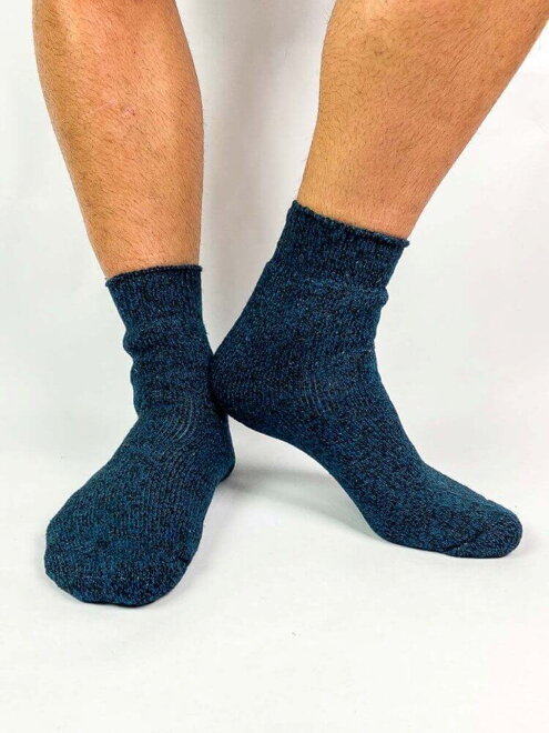 Tmavo-modré termo ponožky pre pánov