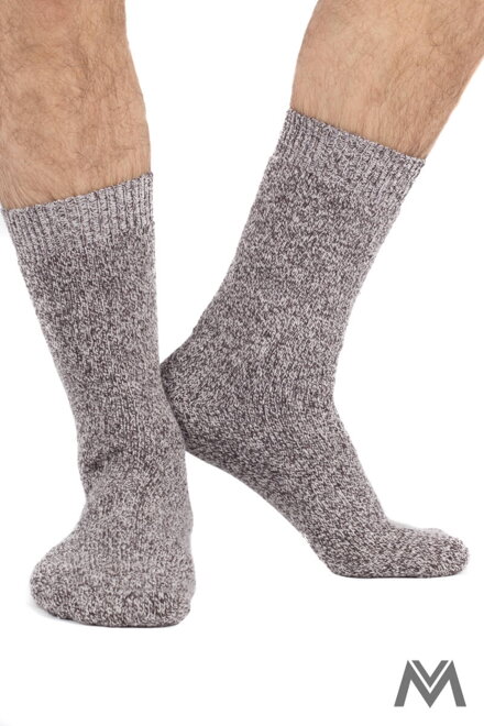 Pánske ponožky hnedý melír
