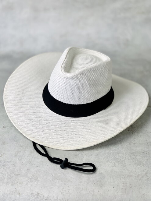 Pánsky klobúk 98-7 v bielej farbe  