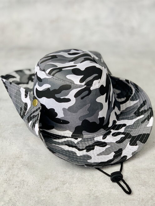 Pánsky maskačový klobúk A-31 army sivý 