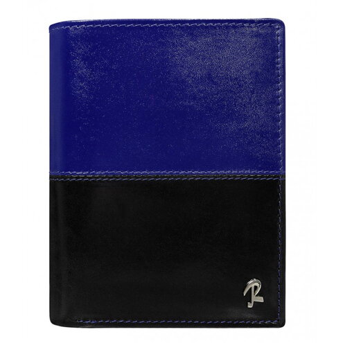Pánska kožená peňaženka Rovicky N104-VT2  čierno-modrá