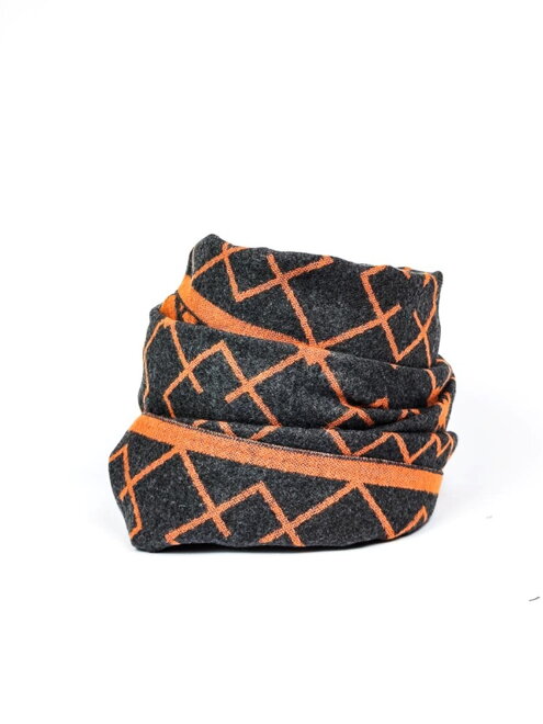 Pánsky elegantný šál so vzorom orange-gray