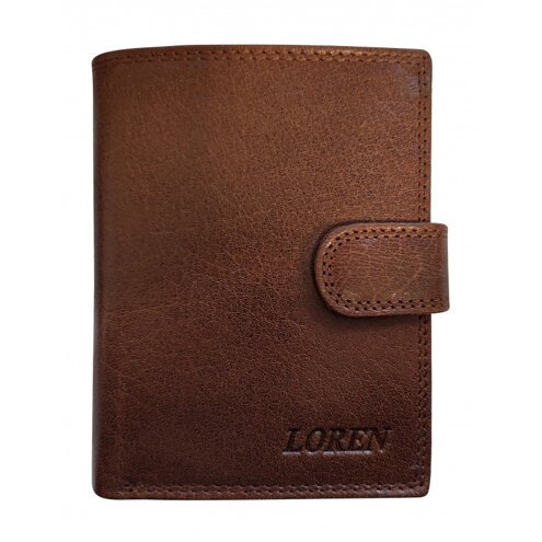 Kožená pánska peňaženka LOREN N4L-BFL 4754 hnedá