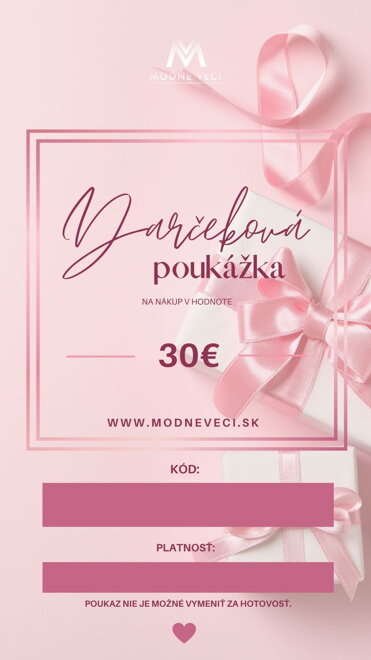 Darčeková poukážka ModneVeci.sk
