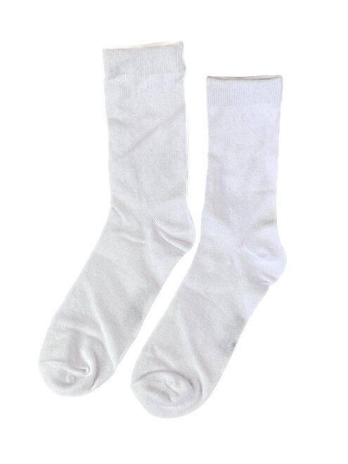 Dámske vysoké klasické ponožky v bielej farbe 