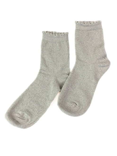 Dámske ponožky sivé s trblietkami