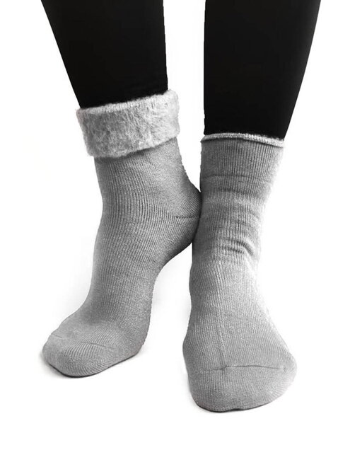 Dámske vlnené ponožky sivé