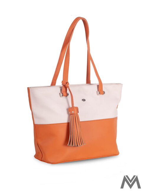 Dámska kabelka David Jones CM3115 kremova/orange