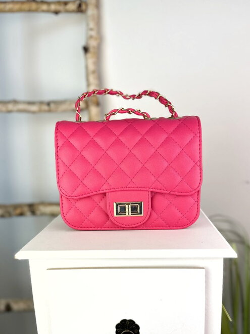 Trendy crossbody dámska kabelka fuchsia 