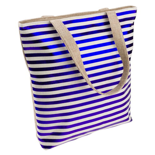 Pruhovaná plážová taška CAVALDI modrá