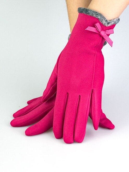 Dámske dotykové rukavice na zimu fuchsia