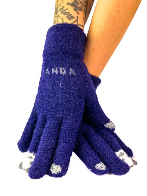 Dámske tmavo-modré rukavice PANDA