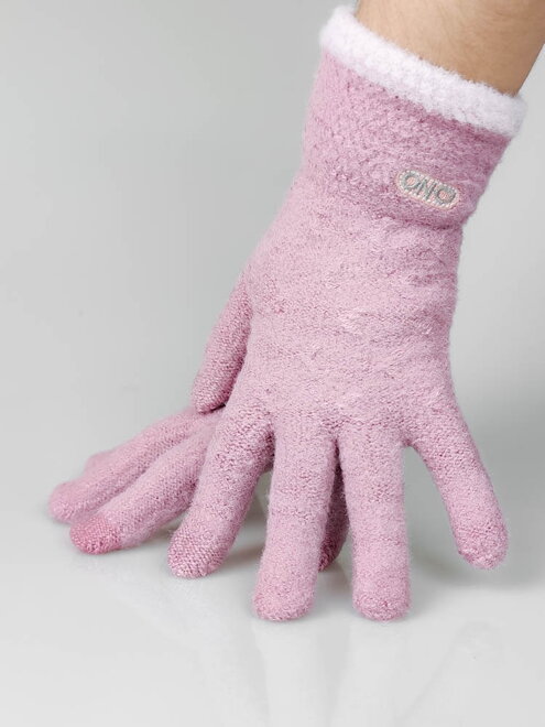 Ružové rukavice vhodné pre dotykové displeje 