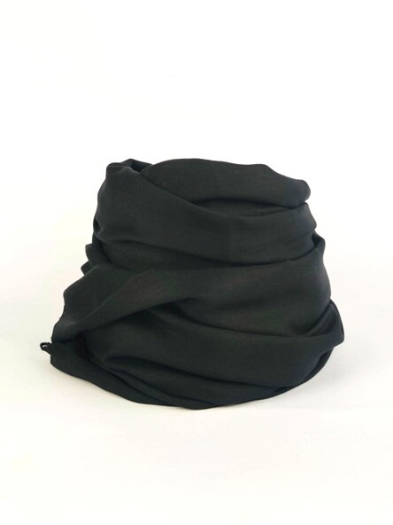 Bavlnená šatka jednofarebná čierna
