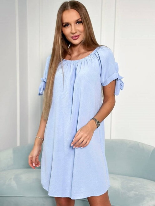 Nádherne letné šaty BABYBLUE s ozdobnými mašľami
