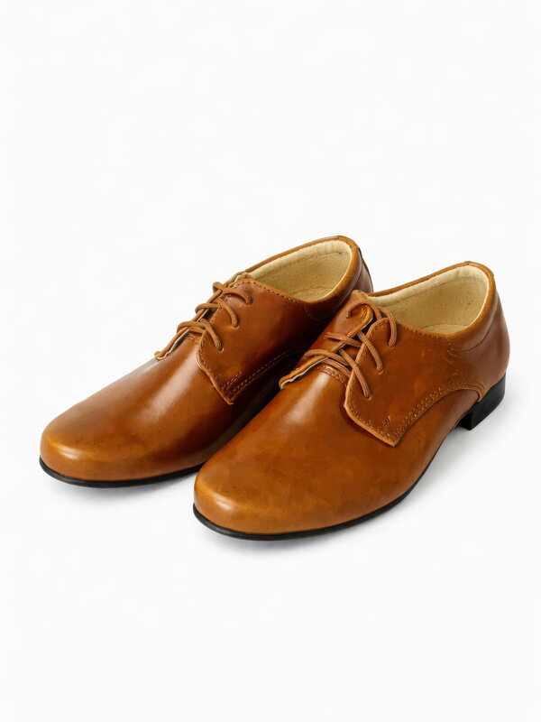 Chlapčenské detské spoločenské kožené topánky 299 hnedé 