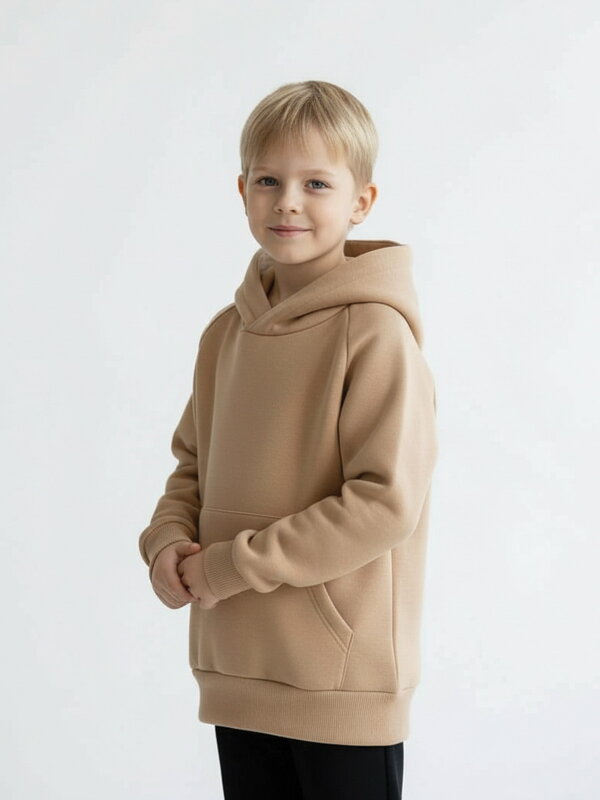 Zateplená detská mikina VSB KIDS béžová 