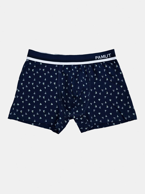 Tmavomodré pánske bavlnené boxerky 