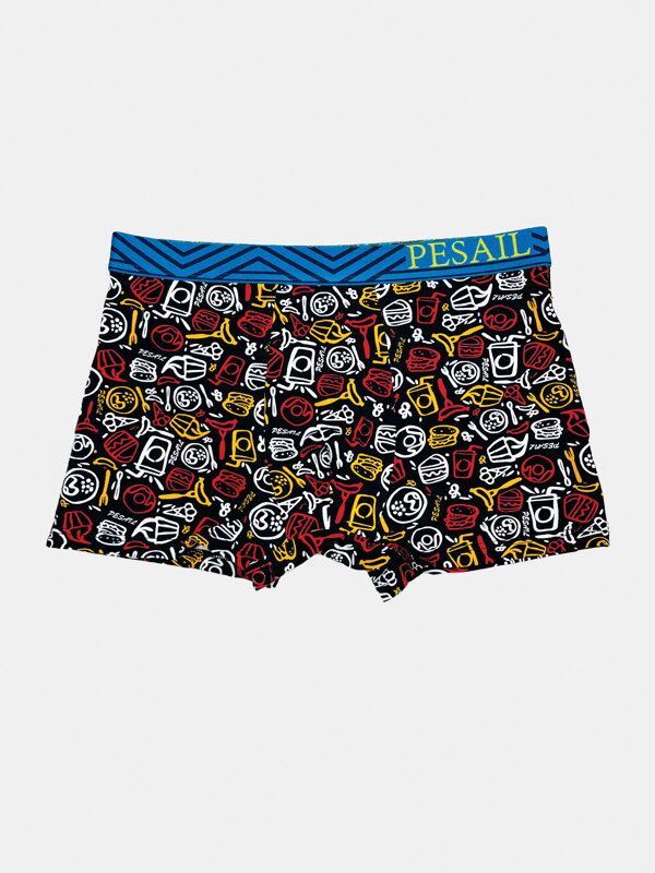 Pánske bavlnené boxerky PESAIL čierne  Pánske bavlnené boxerky PESAIL čierne