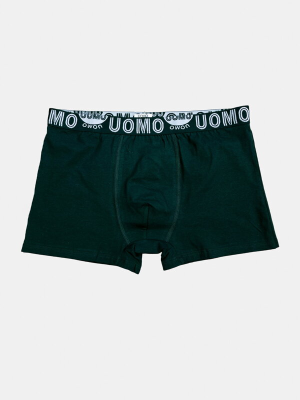Pánske bavlnené boxerky UOMO v tmavozelenej farbe Pánske bavlnené boxerky UOMO v tmavozelenej farbe