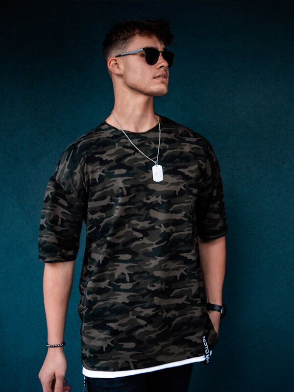 Pánske oversize tričko VSB ARMY zelená Pánske oversize tričko VSB ARMY zelená