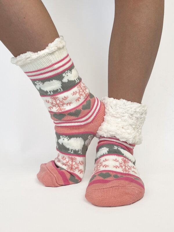 Dámske termo vlnené ponožky OVEČKA v ružovej farbe Dámske termo vlnené ponožky OVEČKA v ružovej farbe