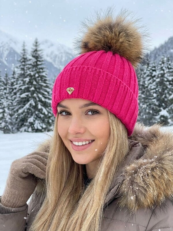 Štýlová dámska čiapka Andrea fuchsia 