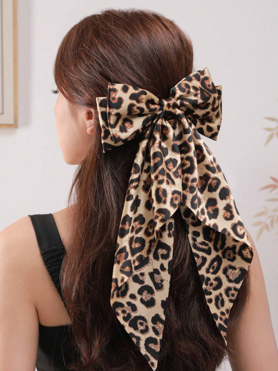 Dámska tigrovaná mašľa do vlasov