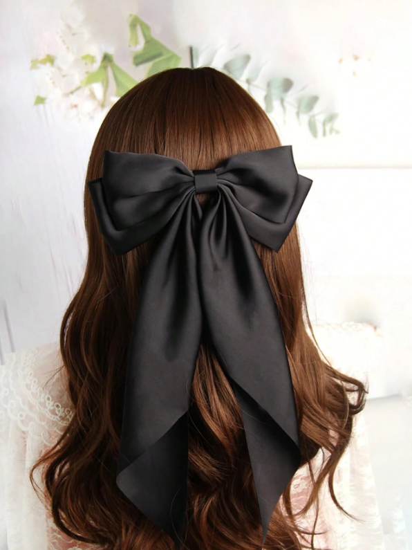 Saténová dámska mašľa do vlasov 