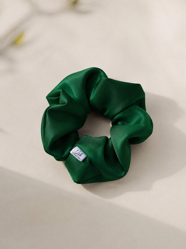 Scrunchie VSB gumka do włosów szmaragdowa