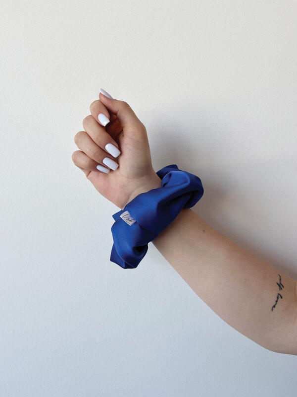 Scrunchie VSB gumka do vlasov modrá Scrunchie VSB gumka do vlasov modrá