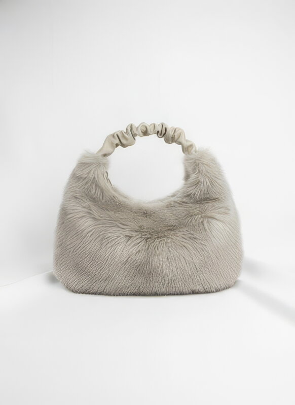 Dámska kabelka huňatá béžová