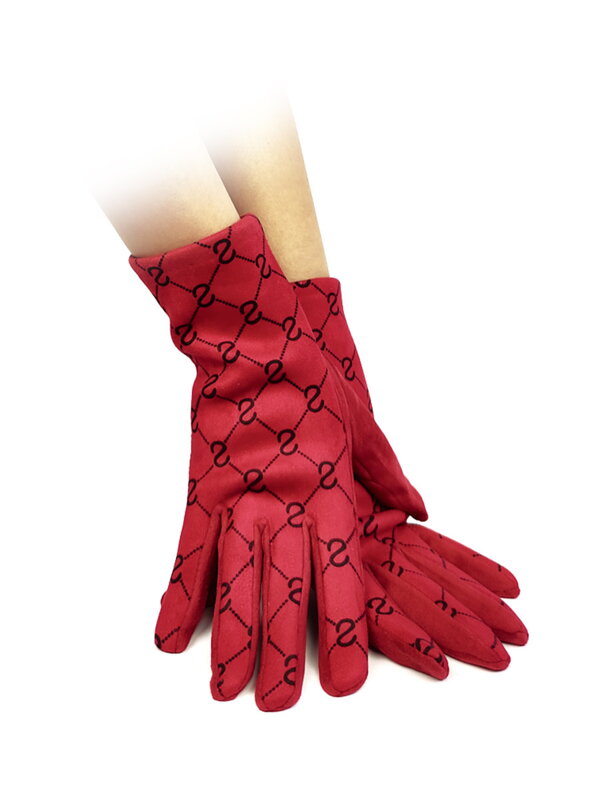 Štýlové rukavice na zimu červené