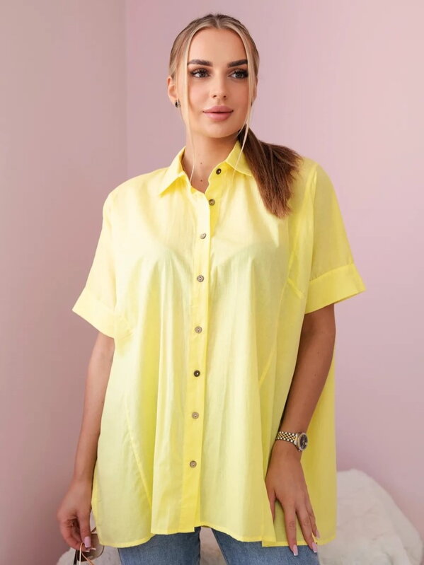 Moderná dámska 9812 košeľa yellow Moderná dámska 9812 košeľa yellow