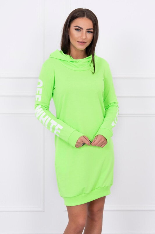 Športové šaty 62072 OFF WHITE neón zelené Športové šaty 62072 OFF WHITE neón zelené
